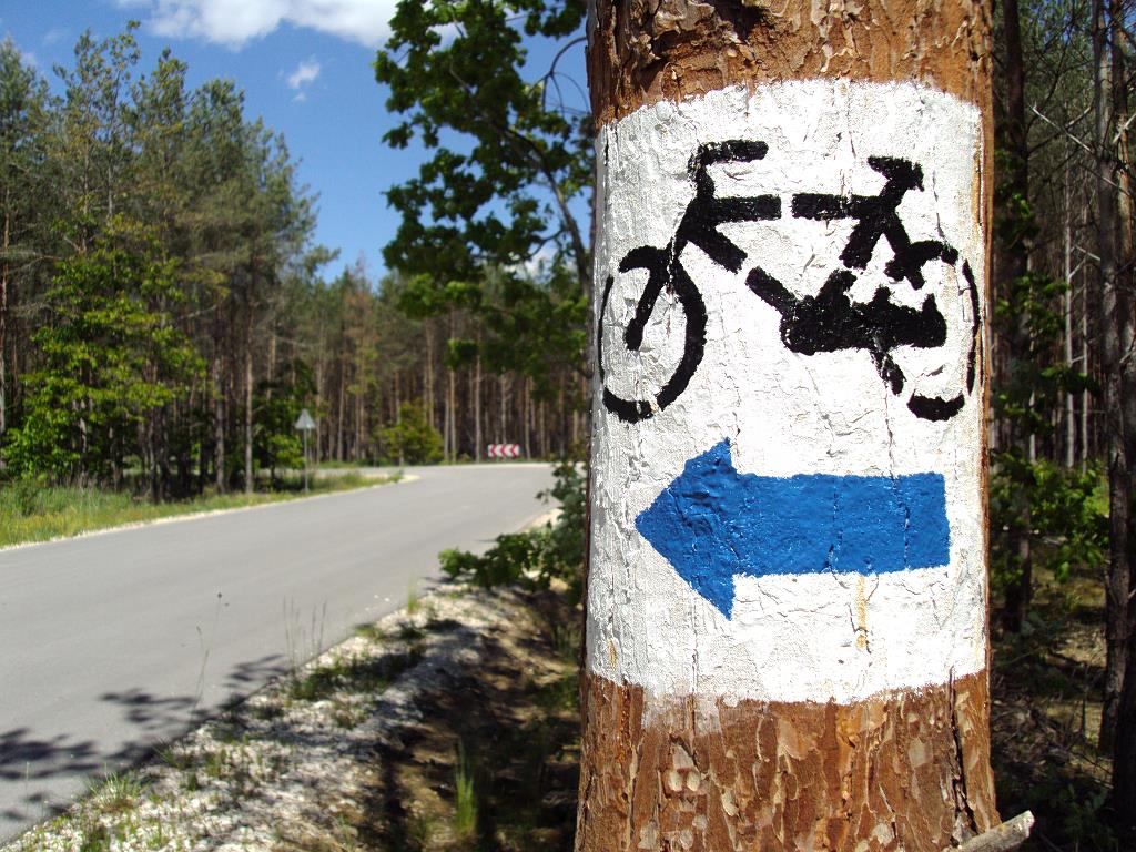 niebieski szlak rowerowy